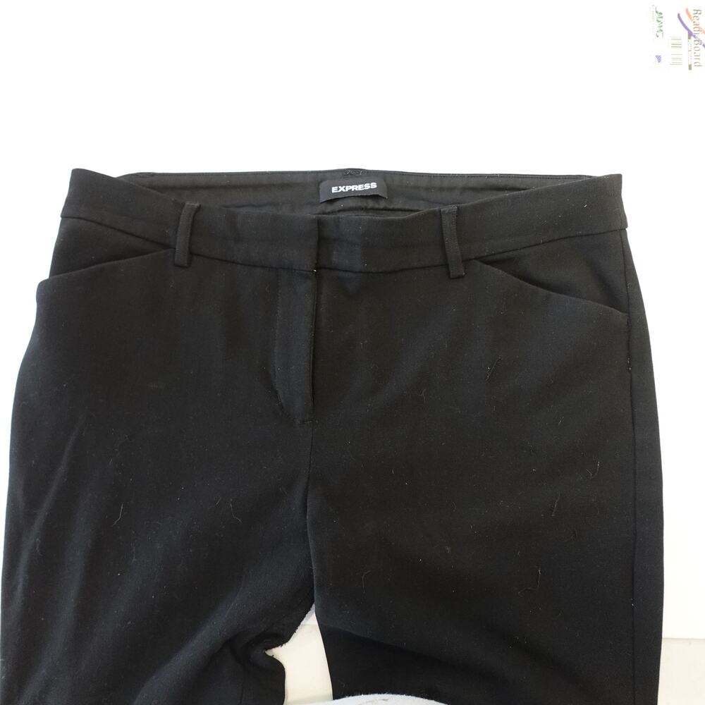 EXPRESS SKINNY MID rise TROUSERS / PANTS BLACK SIZE 12R